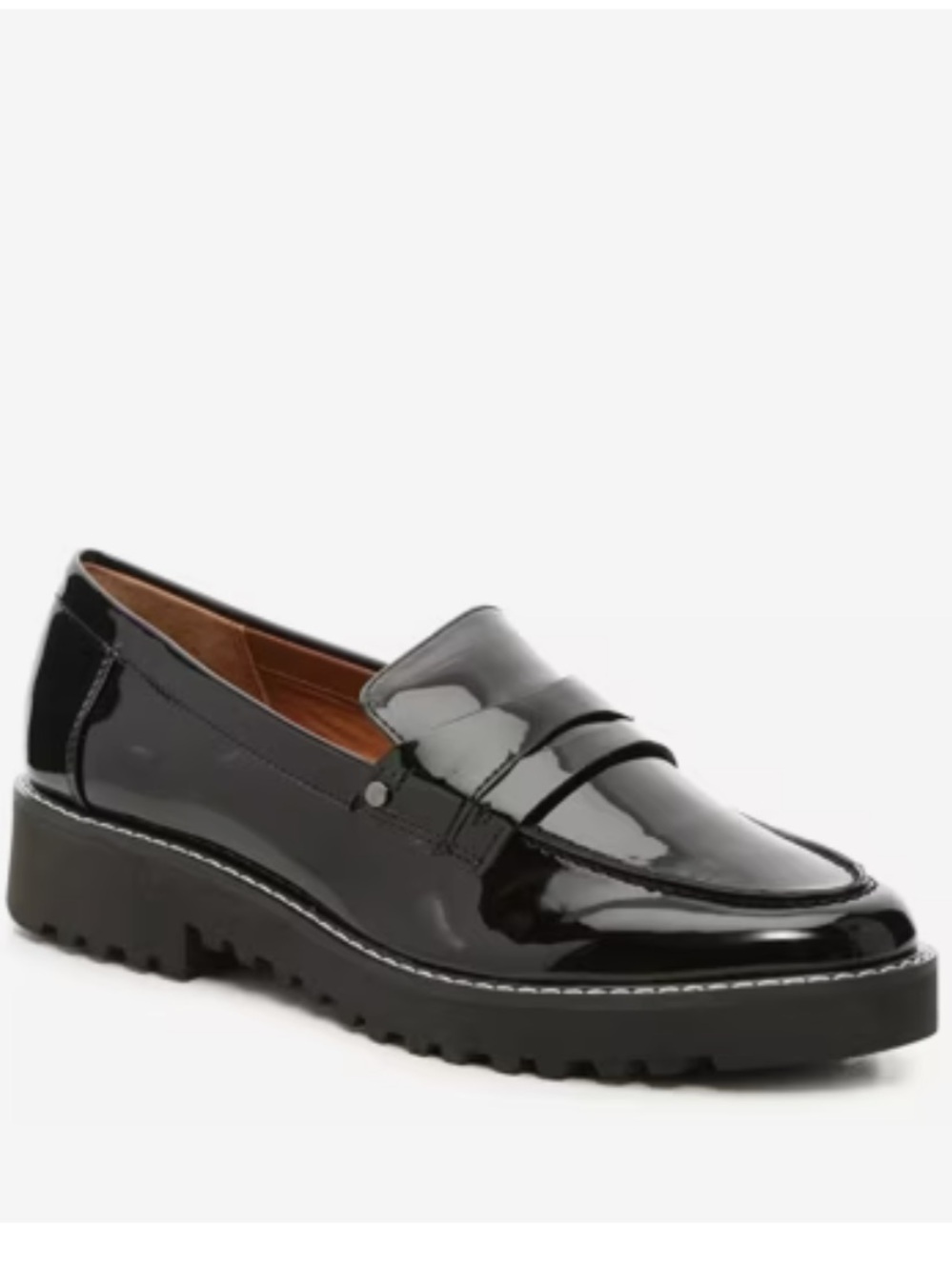 Franco Sarto Cassandra Penny Loafer Women’s Size 7.5 Black Patent New